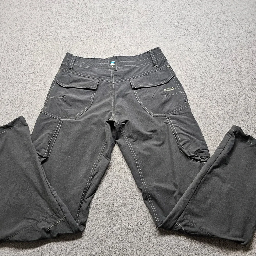 Kuhl Hiking Pants Mens 30x32 Gray Stretch Articulated Knee Utility Straight Leg